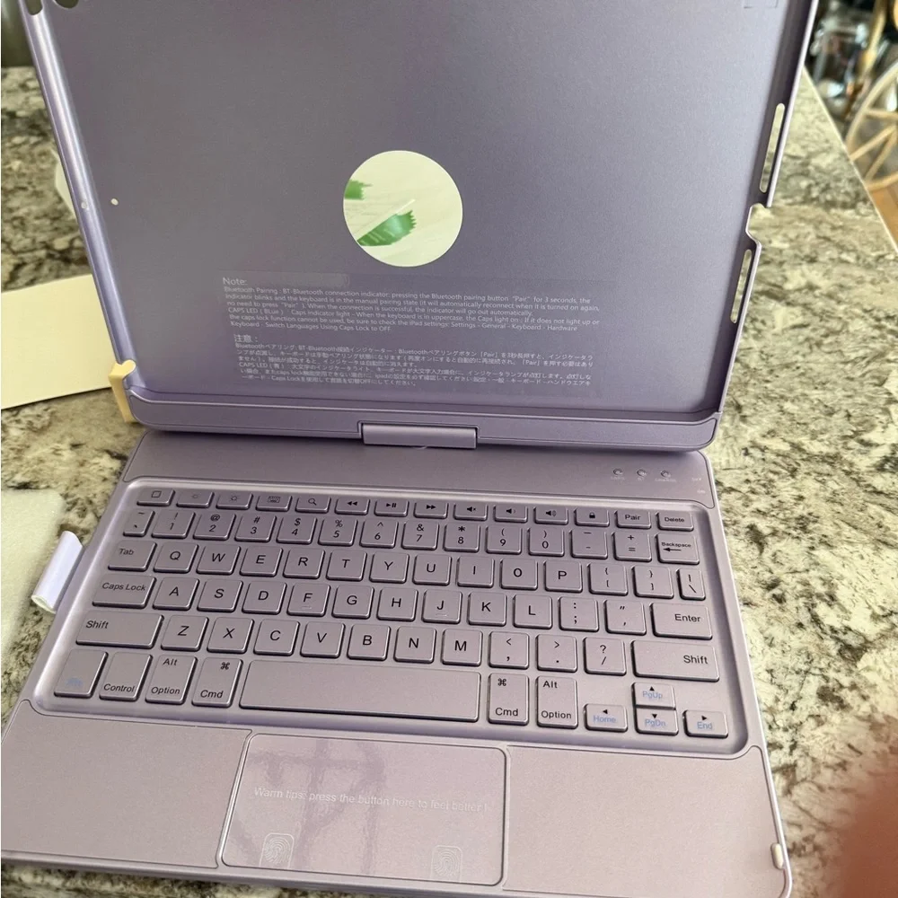 Light purple wireless keyboard and case new in box